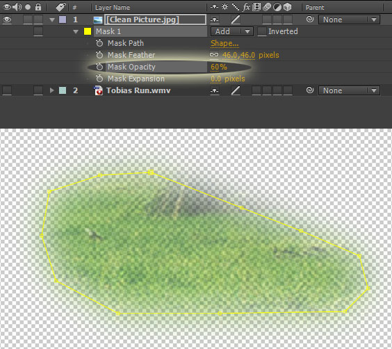 After Effects Basics - Masking - Mask Opacity