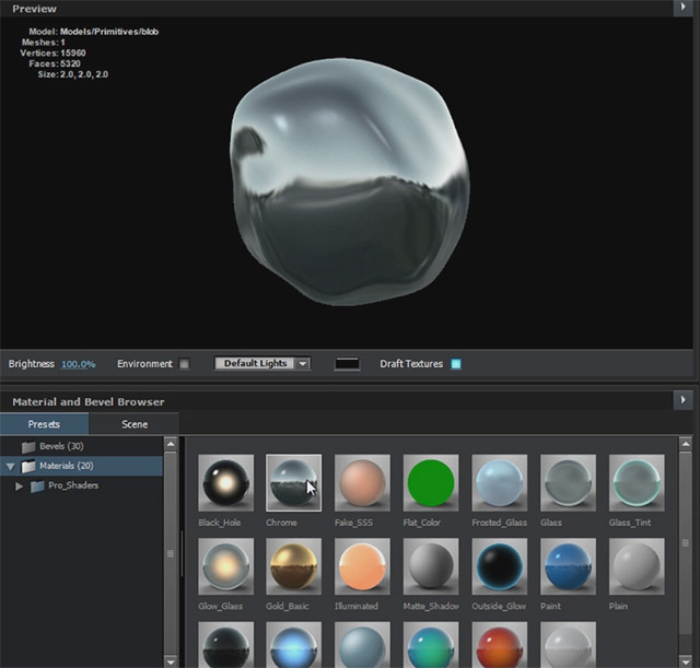 3D Integration With Element 3D 4 - Element 3D Chrome Shader Blob