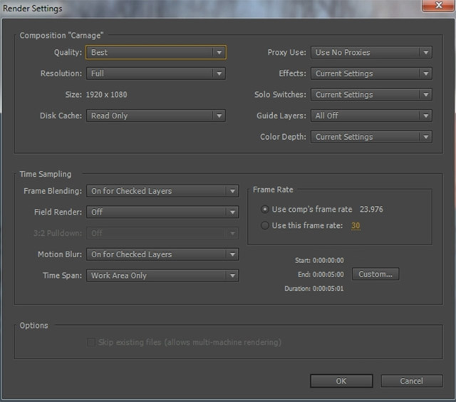 How To Export From After Effects 05 - Render Settings