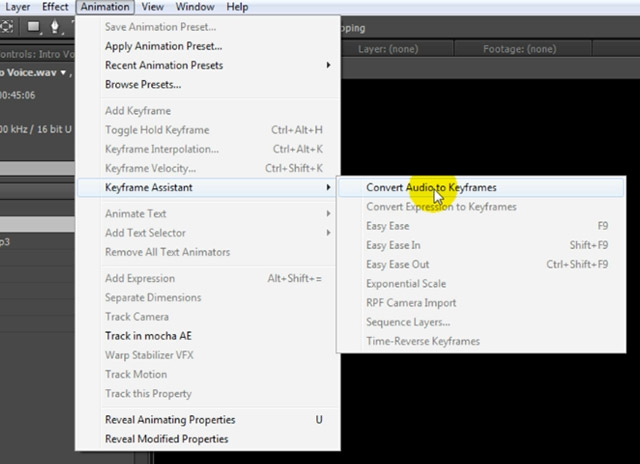 Audio To Keyframes 07 - After Effects Convert Audio To Keyframes