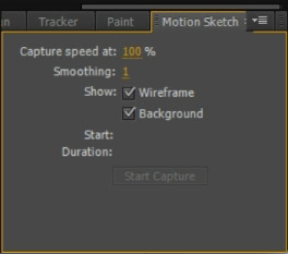 After Effect Motion Sketch 02 - Motion Sketch Tab